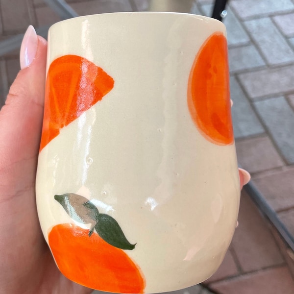 Tangerine Ceramic Cup