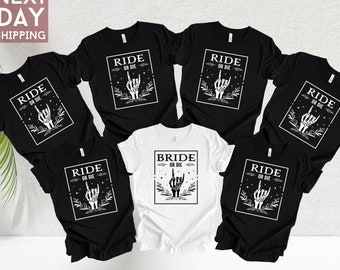 Bridal Party T-Shirts, Bride Or Die Shirt, Funny Bachelorette Party Shirts, Bridesmaid T-Shirt Gift, Ride or Die Party Tee, Girls Trip Shirt