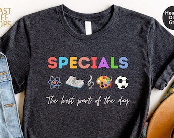Specials Teacher T-Shirt, Art Music PE Team Shirt