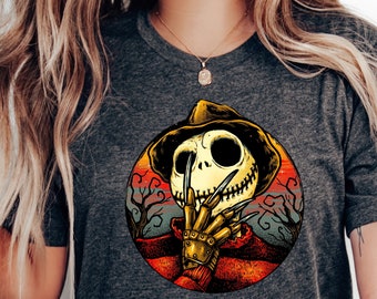 Horror Characters Halloween T-Shirt, Goth Party Shirt