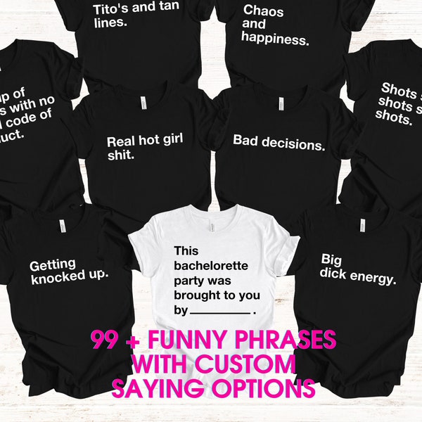 Bachelorette Party Shirts, Cards Against Humanity Shirts, Bachelor Party Shirt, Funny Birthday Party Shirts, Custom Bachelorette Party Shirt