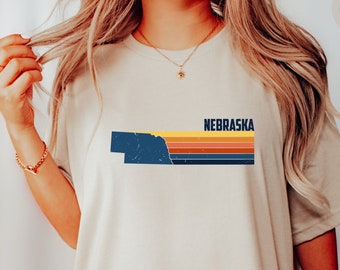 Vintage Nebraska Tee, Nebraska Shirt, Nebraska State Sweatshirt, Nebraska Lover Gift, Retro Nebraska Shirt, Nebraska Travel, Nebraska Fan