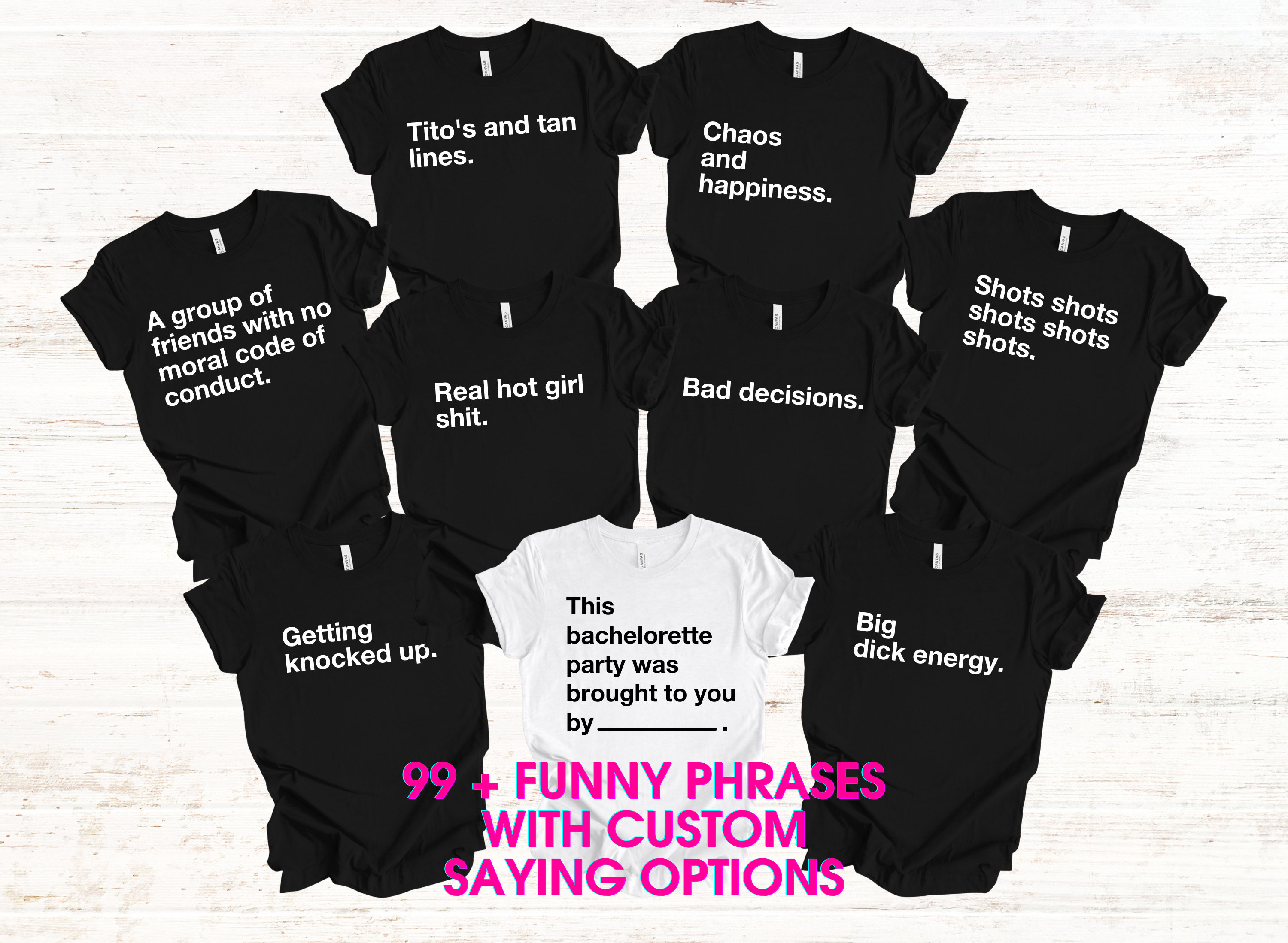 Funny Bachelorette Party Shirts Cards Against Humanity Themed, Bachelor Party Shirt, Birthday Party Shirts, Custom Bachelorette Party Shirts