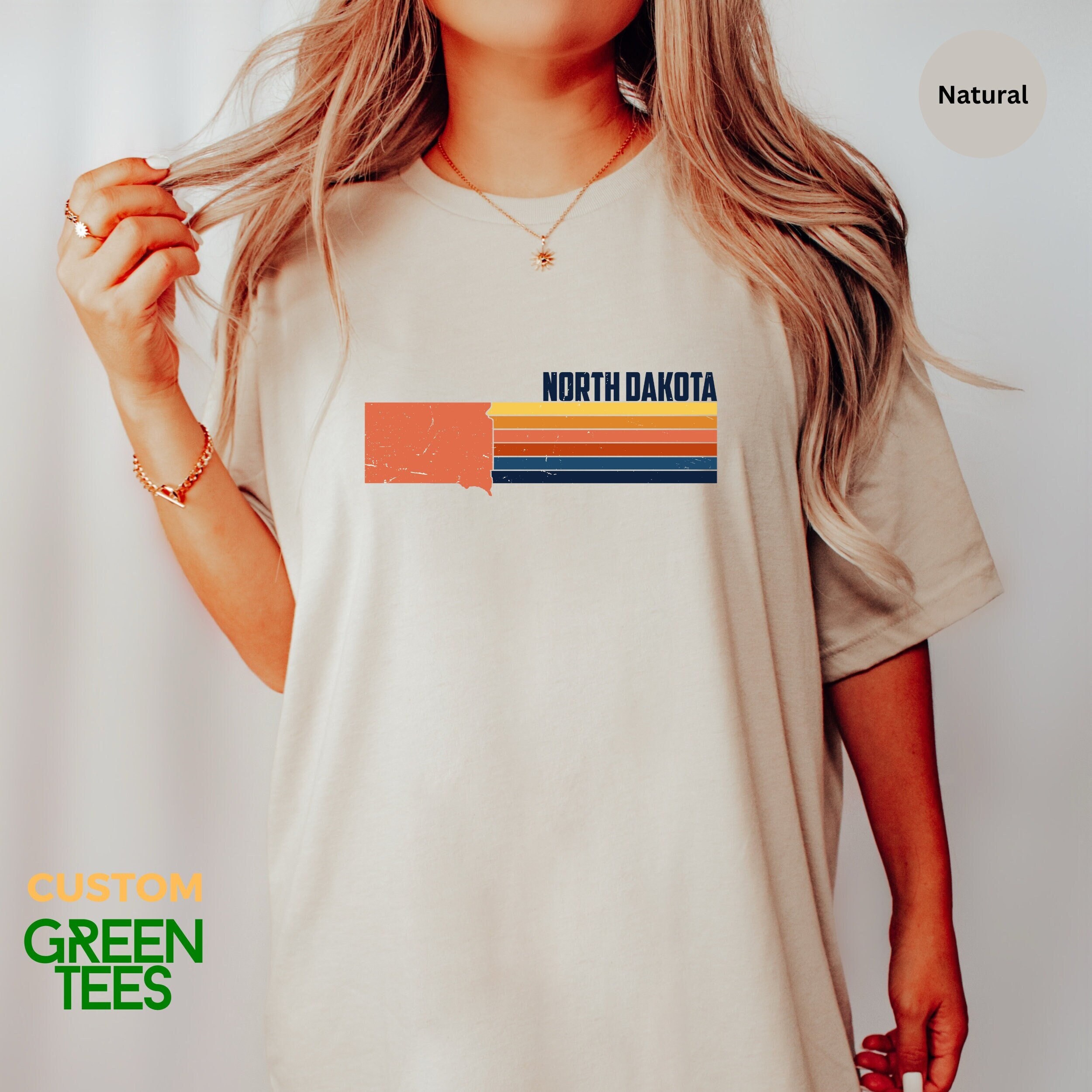 North Dakota Shirt, Vintage North Dakota, ND State Sweatshirt, North Dakota Lover Gift, Retro North Dakota Shirt, North Dakota Travel Shirt