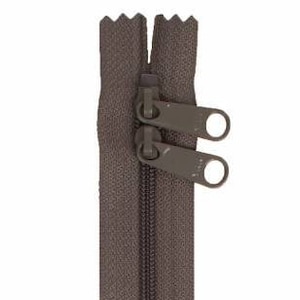 ByAnnie Cremallera de bolso de doble diapositiva de 30" - Gris pizarra