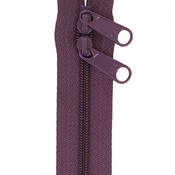 ByAnnie 30” Double Slide Handbag Zipper - Eggplant