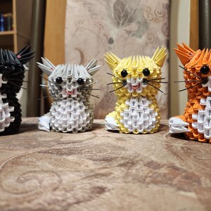 Modular Origami Cat 3D Origami Cat - Etsy