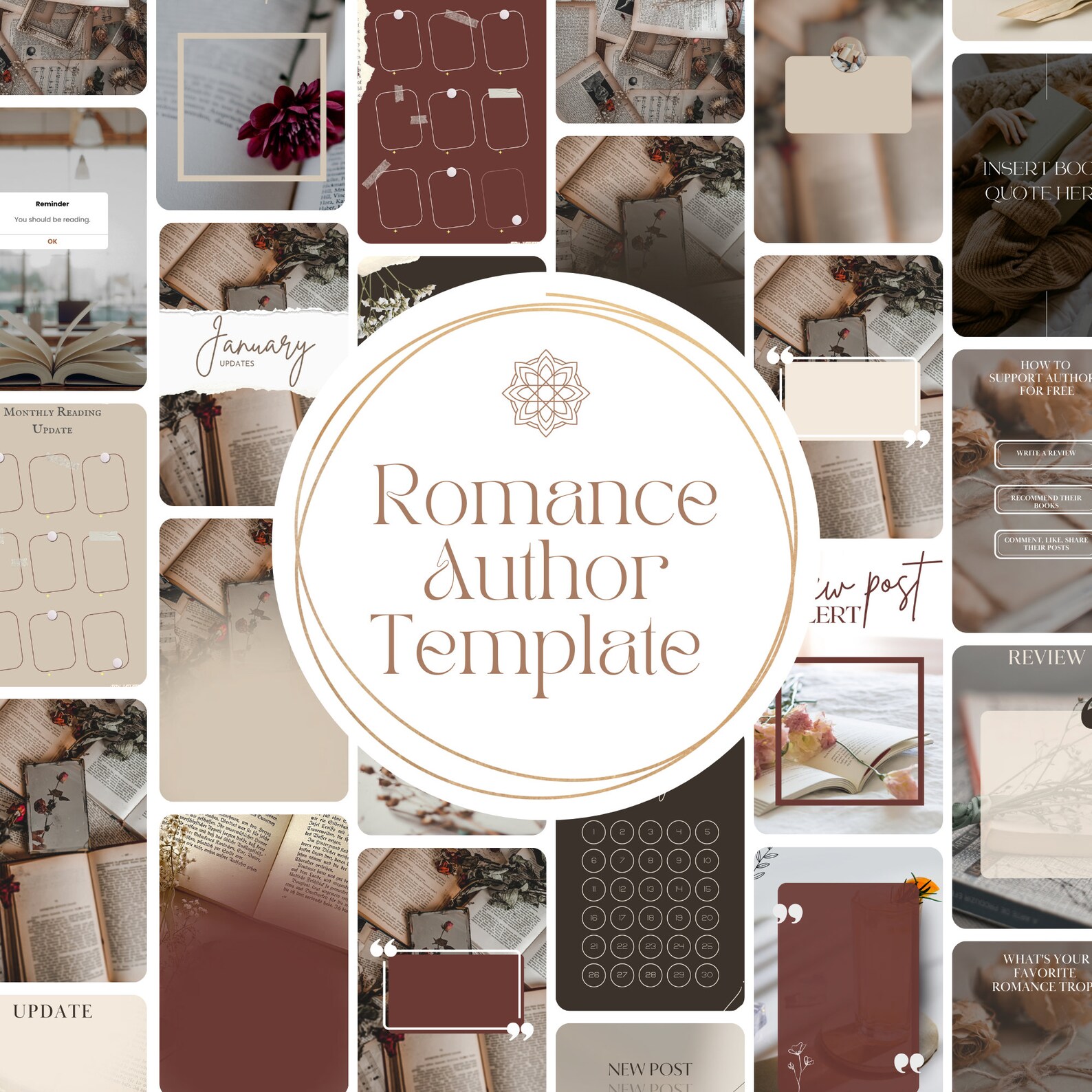 150+ Canva Romance Author Templates | Writers | Bookstagram | Digital ...