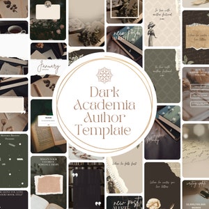 150+ Canva Dark Academia Author Templates | Writers | Bookstagram | Digital Download | Social Media | Instagram | Facebook | Books