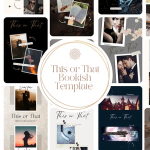 10 Canva THIS OR THAT bookish Templates | Authors | Readers | Bookstagram | Digital Download | Social Media | Instagram