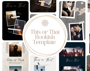 10 Canva THIS OR THAT bookish Templates | Authors | Readers | Bookstagram | Digital Download | Social Media | Instagram