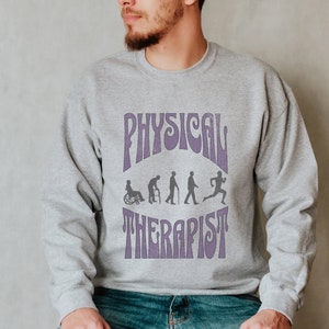 Physical Therapist Sweatshirt, Retro PT Crewneck, Therapist Gifts, Vintage Physical Therapy Shirt, Therapist Sweatshirt, PT Gift Sweater