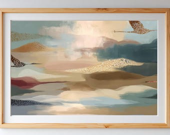 Abstract Mountain Landscape Digital Print