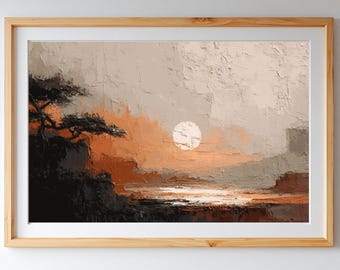 Sonnenuntergang Küstendruck - Digital Download Art