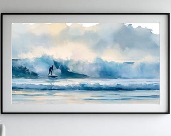 Surfer Welle Druck Digital Download Ocean Wand Kunst Küsten Enkelin Druck, minimalistischen Vintage Küsten Druck Küsten Ozean Druck Vintage