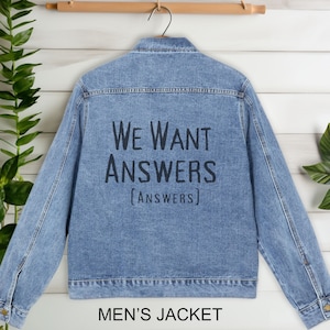 Ghost Adventures Denim Jacket Men & Women,Jean Jacket Ghost Adventures,We Want Answers,Zak Bagans,GhostHunter,Paranormal Jacket,Supernatural
