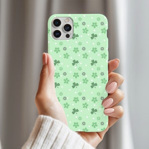 Clovers & Flowers iPhone Cases, St Patricks Phone Case, Clover Phone Case, Tough Case Protective Cover,Samsung Phone Case,Pixel phone case