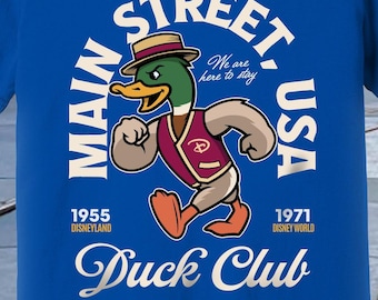 Camiseta de los Patos de Disney, Main Street Duck Club, camiseta vintage de Quack