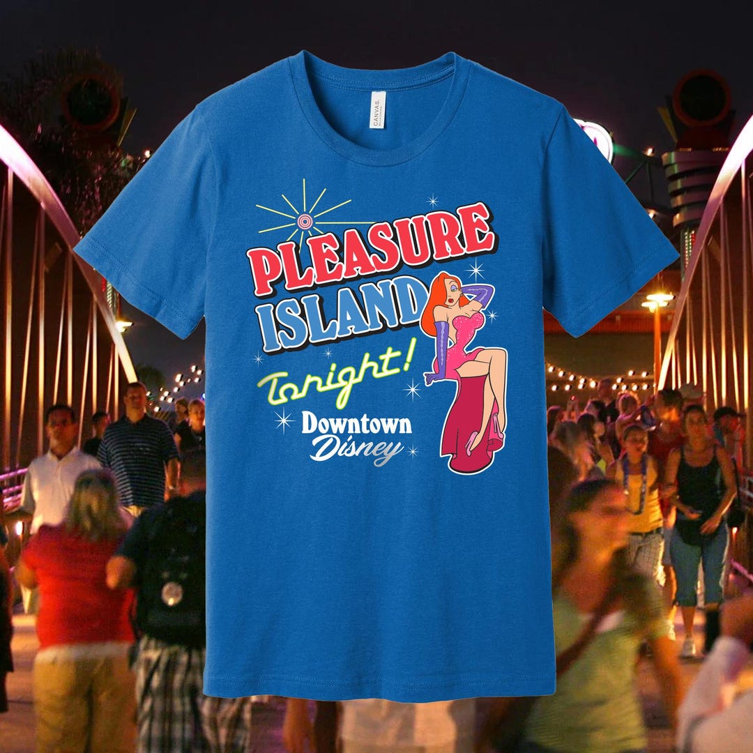Pleasure Island Jessica Rabbit Tee, Retro Disney Shirt - Etsy