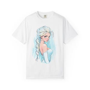 Frozen Queen Elsa Illustration Disney T-shirt image 5