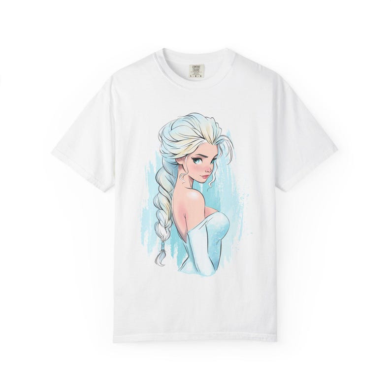 Frozen Queen Elsa Illustration Disney T-shirt image 5