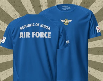 Korea Air Force Tech Tee. ROKAF Military Physical Training T Shirt.