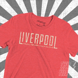 Camiseta YNWA del Liverpool: Camiseta unisex con estampado gráfico desgastado vintage para aficionados al fútbol