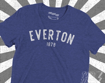Everton 1878-T-shirt: vintage noodlijdende grafische print - toffees fan-T-shirt