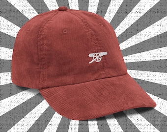 Gunners N5 Cannon Corduroy Cap: Arsenal Football Fan Retro Vintage Style Gift