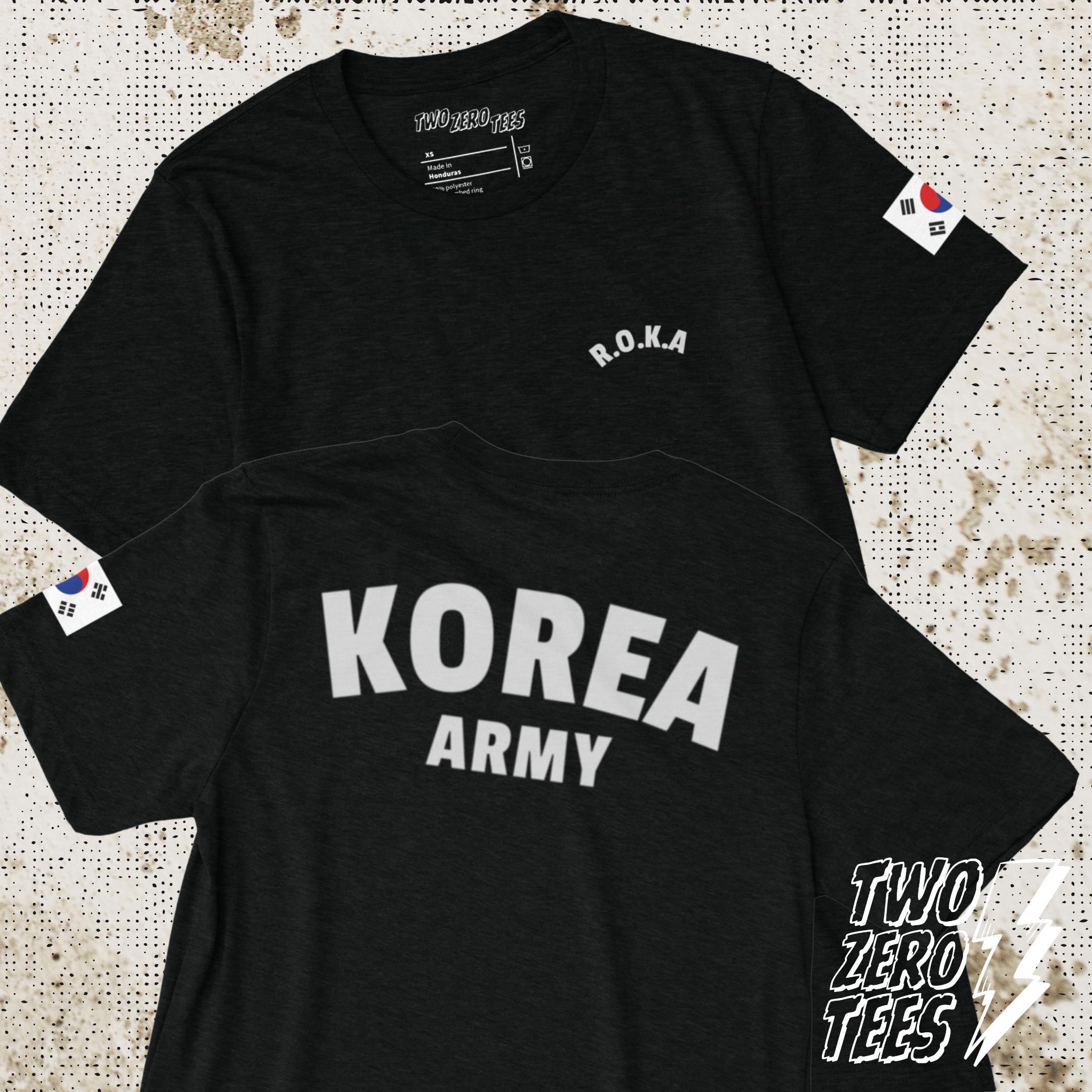 ROKA カジュアル トライブレンド Tシャツ：韓国軍グラフィック Tシャツ