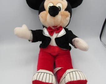 Mickey Mouse w/ Tuxedo Plush Walt Disney's Magic Kingdom on Ice Vintage 1988