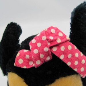 Minnie Mouse Plush Walt Disney 1977 Made in Korea Disney World Polka Dot Apron image 9