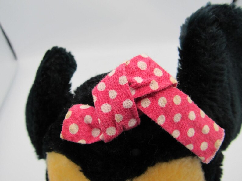 Minnie Mouse Plush Walt Disney 1977 Made in Korea Disney World Polka Dot Apron image 9