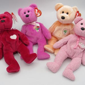 Beanie Baby Lot Dearest Baby Girl Valentina Mother 2004 Plush Vintage Bear Ty