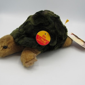 New with Tags Steiff Original Green Turtle Plush 068409 Germany Original