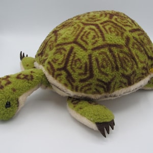 Steiff Original Green Cosey Slow Turtle Plush Germany Original Tortoise 1970s