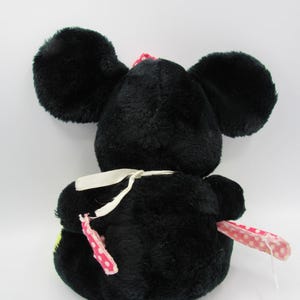 Minnie Mouse Plush Walt Disney 1977 Made in Korea Disney World Polka Dot Apron image 2