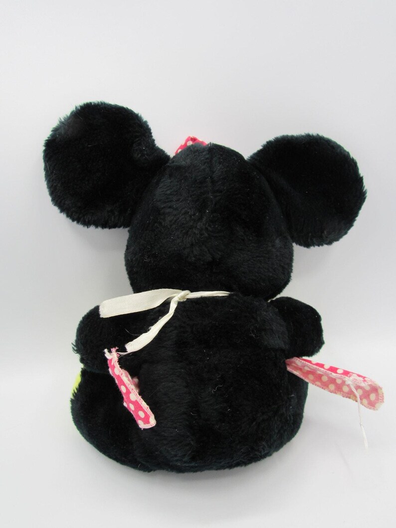 Minnie Mouse Plush Walt Disney 1977 Made in Korea Disney World Polka Dot Apron image 2