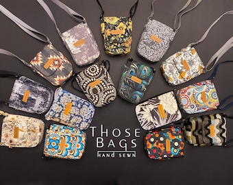 Small Canvas Crossbody Bag, Adjustable Strap, Phone Pocket