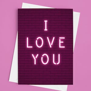 Liebeskarte, Valentinstagskarte, Geburtstags-Liebeskarte, ich liebe dich Grußkarte