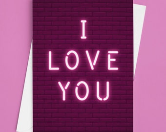 Love Card, Valentine Card, Birthday Love Card, I Love You Greeting card