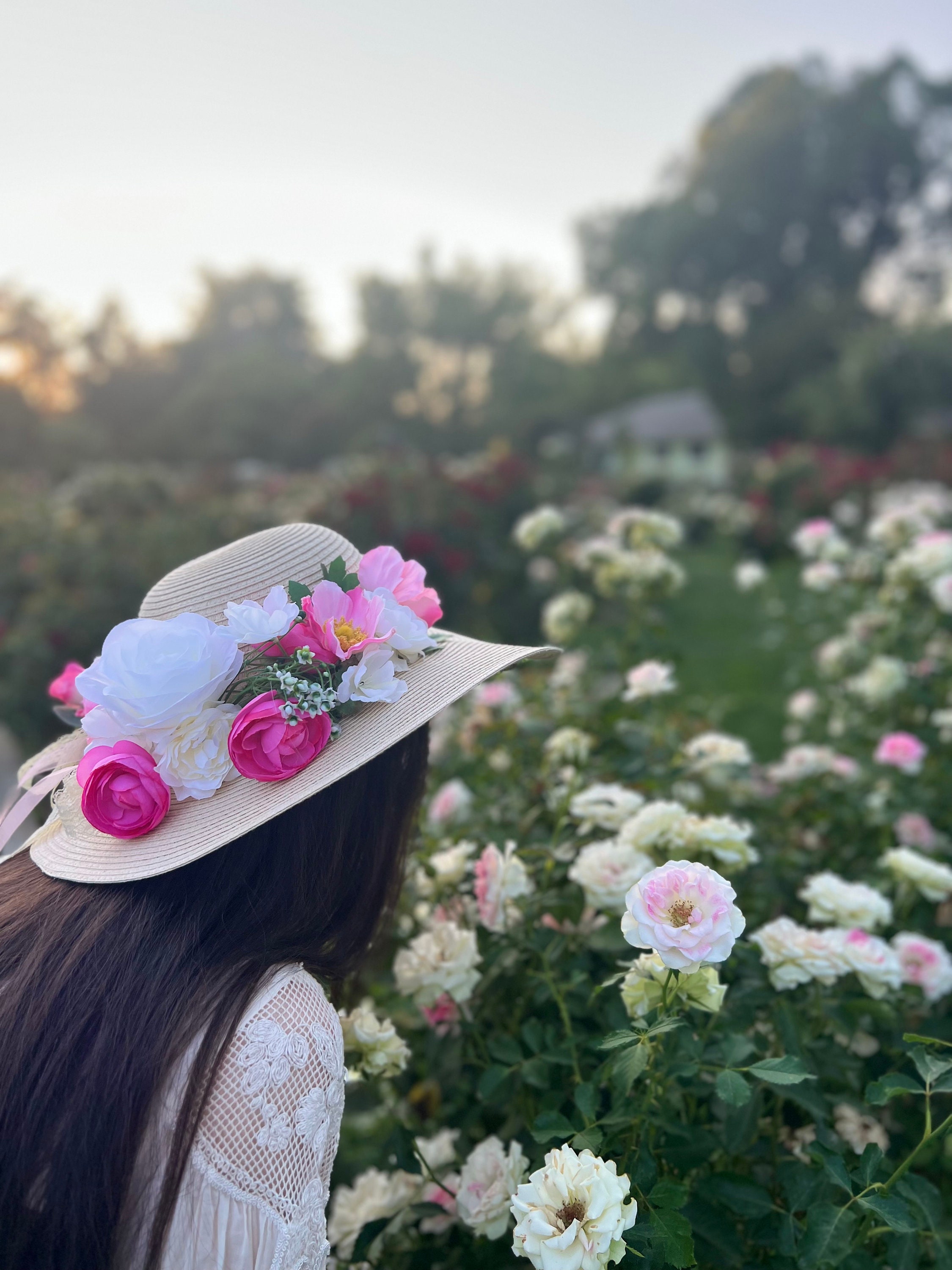 Barbiecore Floral Hat | Pink Dream Picnic Hat | Statement 