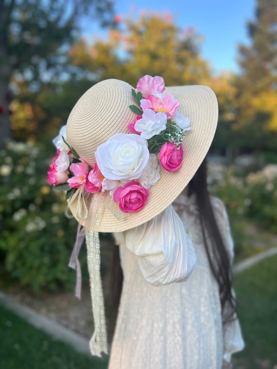 Barbiecore Floral Hat | Pink Dream Picnic Hat | Statement  display picture 3