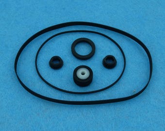 Kit di riparazione per registratore a cassette JVC/Victor serie KD-A | KD-A5 | A6 | A7 | A8 | A33 | A55 | A66 | A77 | Cinghie + tenditore + capstan + boccole esagonali