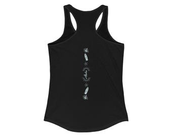 Hibiscus Tank Top, Hawaiian Tank, Retro Beach Tank, Summer