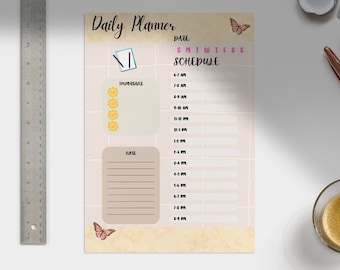 Simple Daily Planner Printable A4 PDF Download