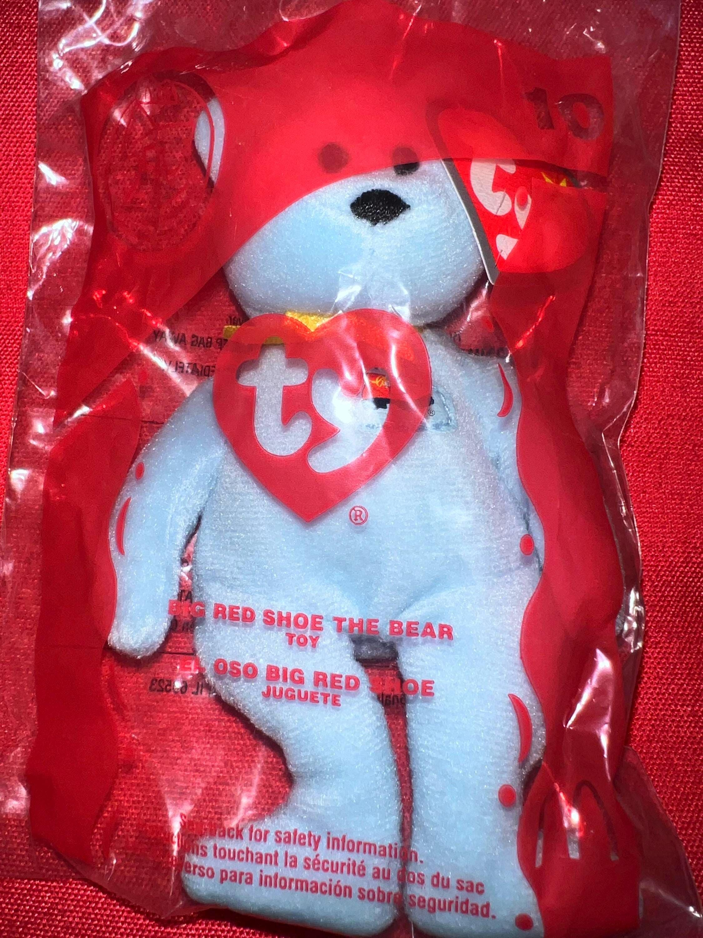 Big Red Shoe • the Bear Mcdonald's Teenie (small) Beanie Baby 25th