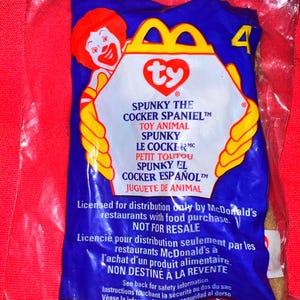 McDonald&#39;s Teenie Beanie Baby • Spunky the Cocker Spaniel Dog