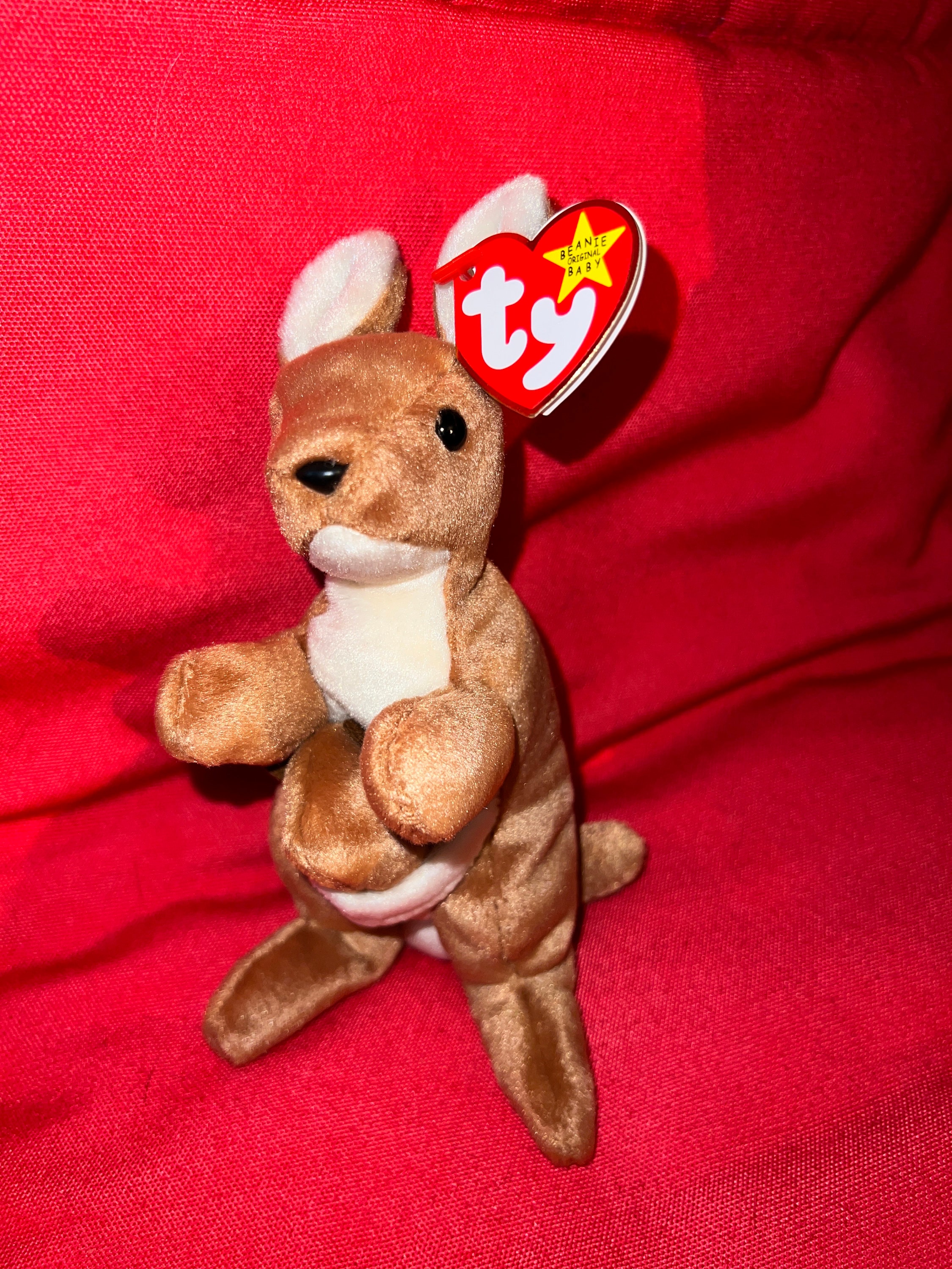 Kangaroo Beanie Pouch Beanie Baby 1996 Value Rare Pouch Kangaroo