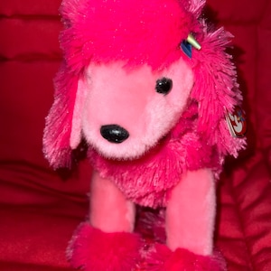 Parfum• The Pink Poodle Dog Beanie Buddy *This is a Beanie Buddy which is larger than a regular Beanie Baby*